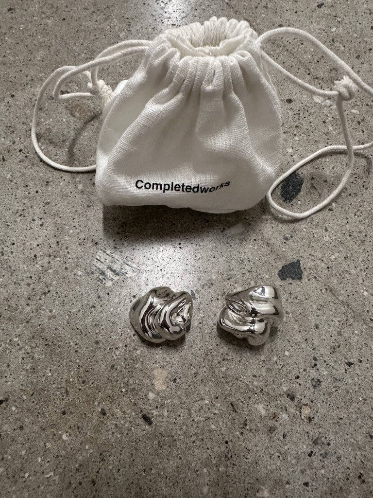 Completedworks Recycled Silver Earrings In Silver Plated — image 4 of 5